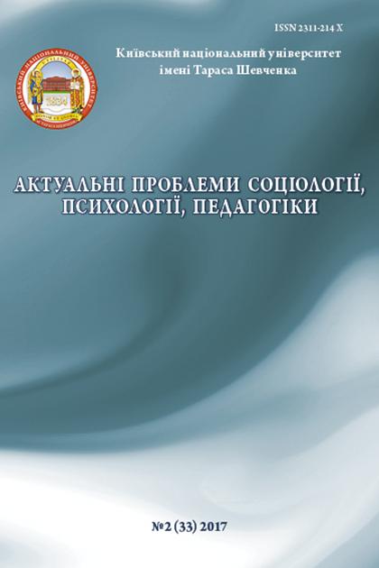 Збірник наукових праць: Актуальні проблеми соціології, психології, педагогіки